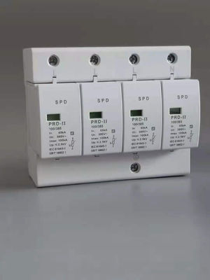 dispositivo di protezione dell'impulso di 4P 385V 100KA SPD per la centrale elettrica a voltaggio inferiore